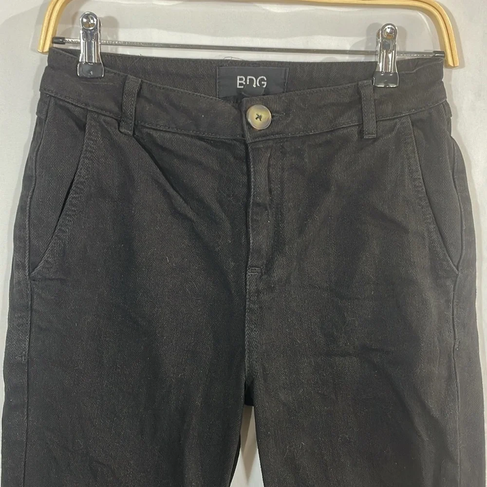 Bdg blck denim raw hem pants